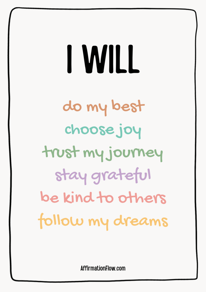 Free Printable Kids Affirmation Posters Affirmationflow 4