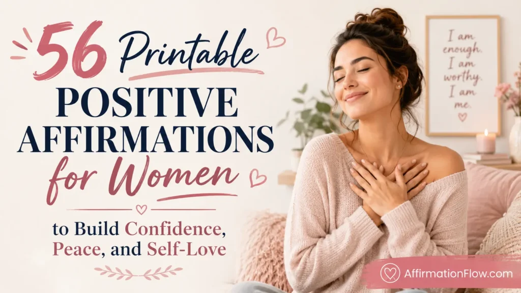 56 Printable Positive Affirmations for Women to Build Confidence, Peace, and Self-Love1