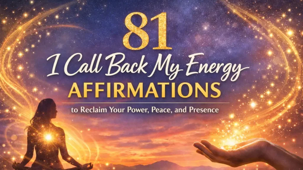 81 I Call Back My Energy Affirmations to Reclaim Your Power, Peace, and Presence