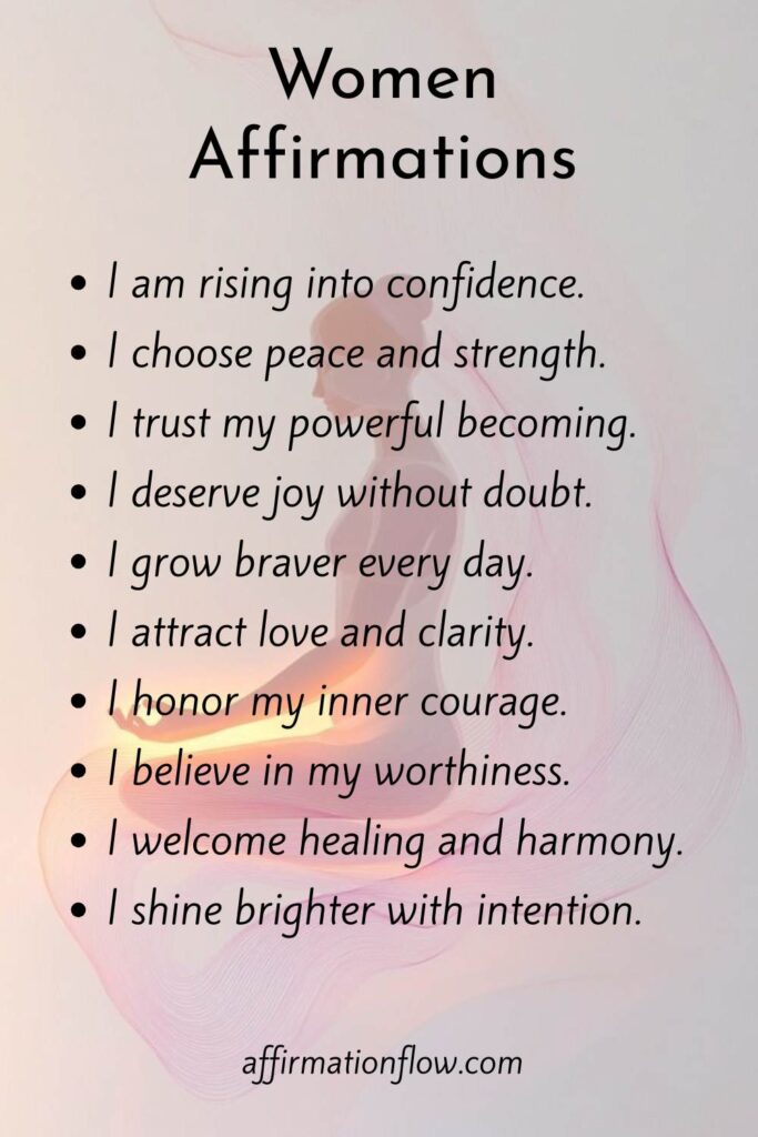Printable Positive Affirmations for Women AffirmationFlow.com17