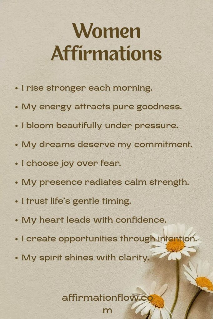 Printable Positive Affirmations for Women AffirmationFlow.com19