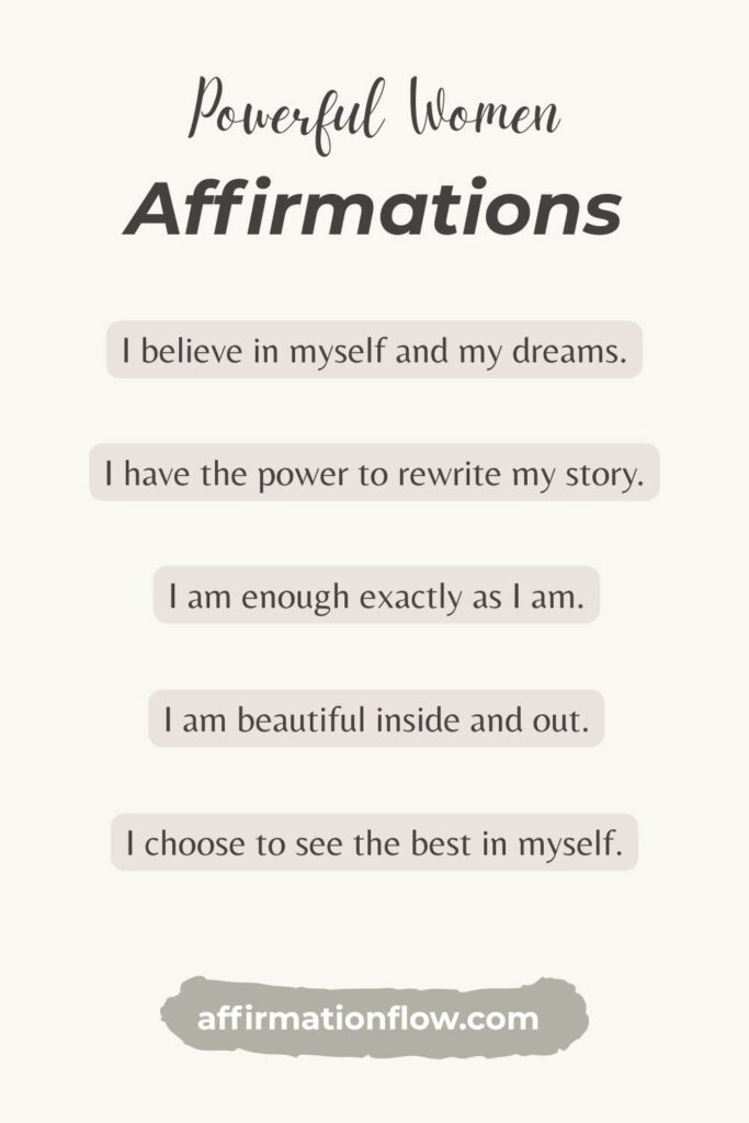Printable Positive Affirmations for Women AffirmationFlow.com42
