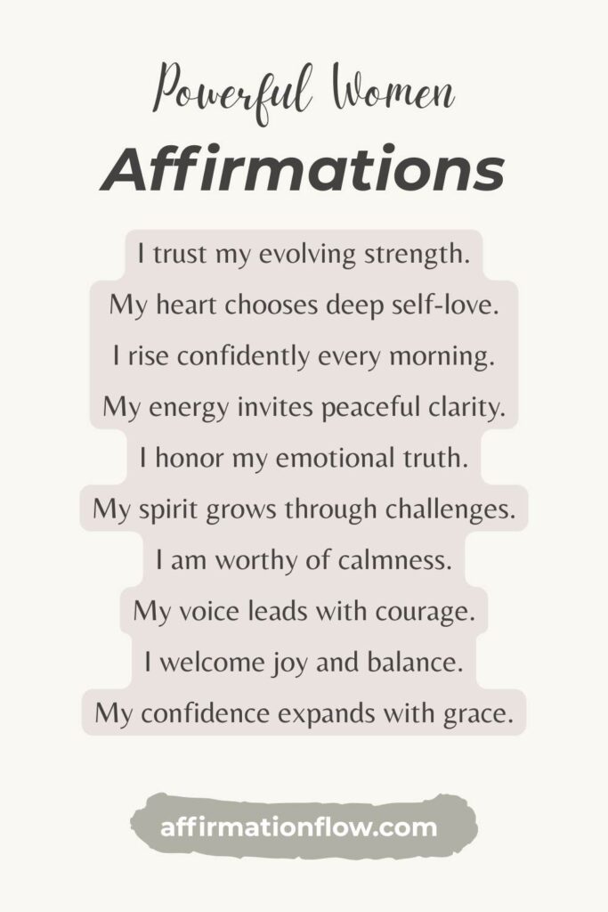 Printable Positive Affirmations for Women AffirmationFlow.com43