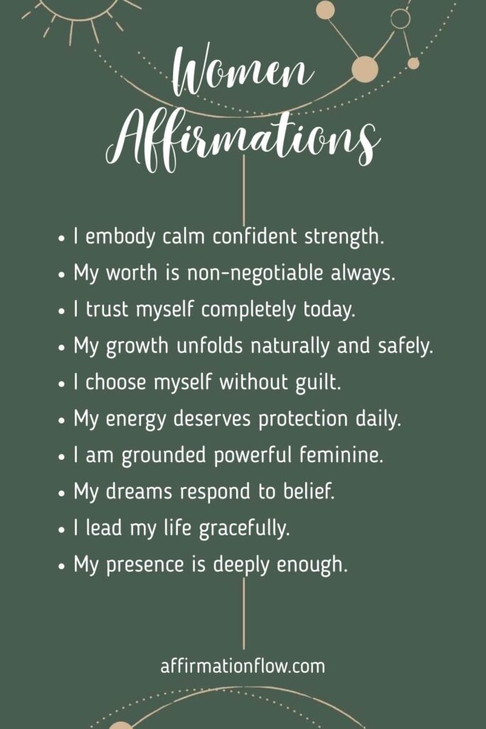 Printable Positive Affirmations for Women AffirmationFlow.com47