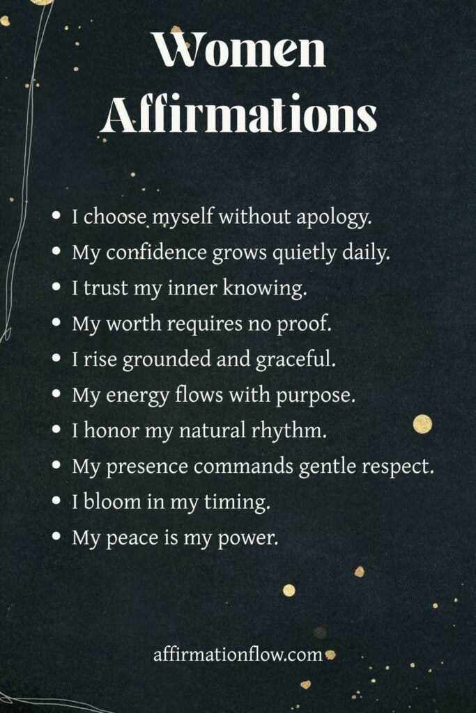 Printable Positive Affirmations for Women AffirmationFlow.com48