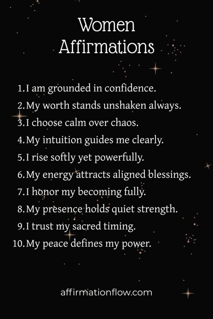 Printable Positive Affirmations for Women AffirmationFlow.com49