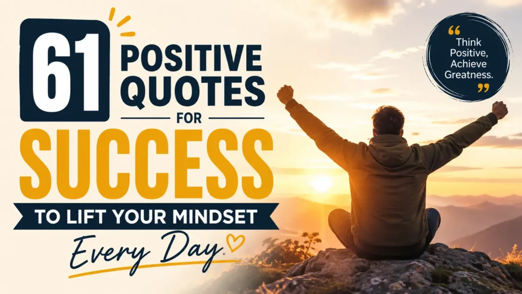 61 Positive Quotes for Success to Lift Your Mindset Every Day