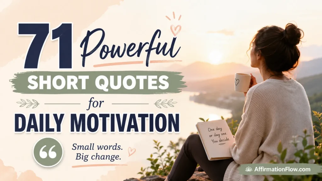 71 Powerful Short Quotes for Daily Motivation